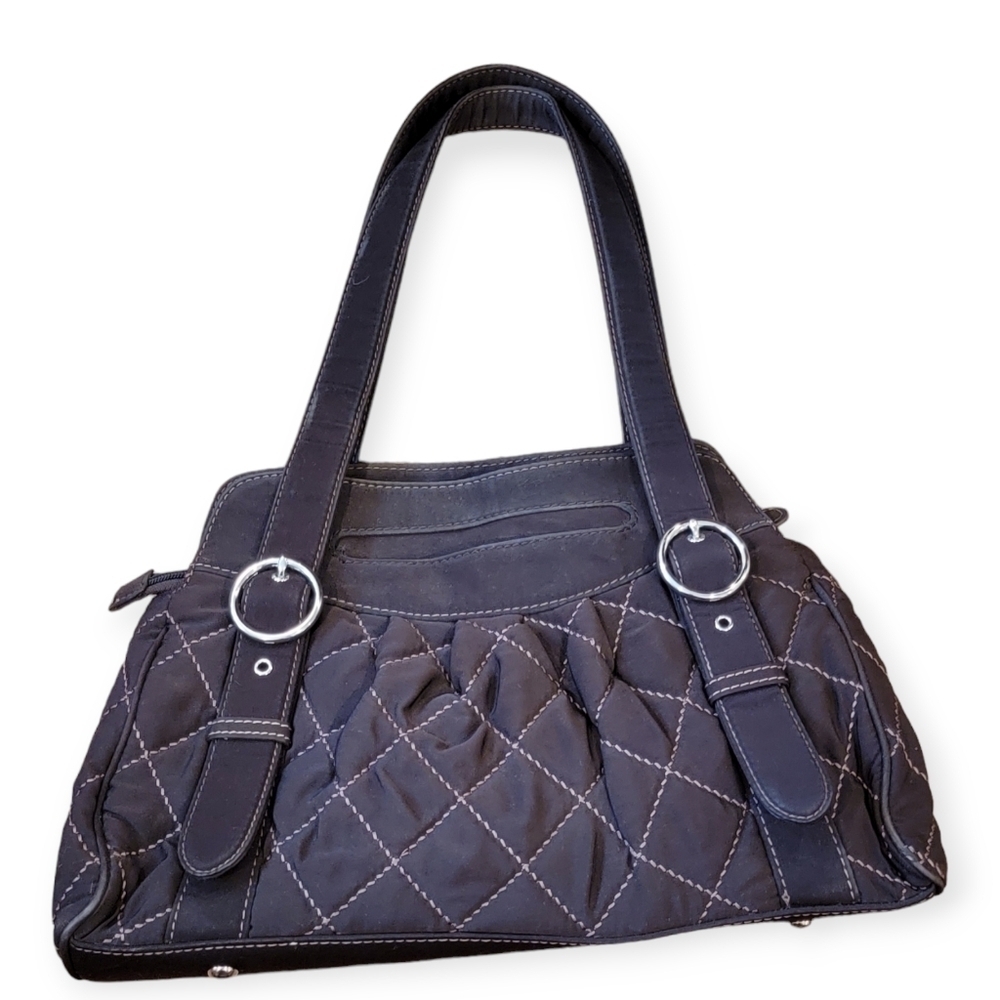 Vera Bradley Brown Quilted Purse Hand Bag Shoulder Bag